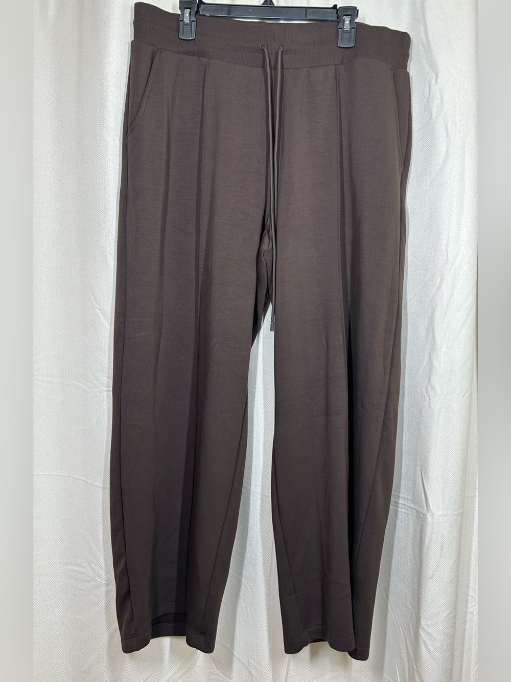 T By Talbots Wide Leg Drawstring Pants Brown New Size 2X Pull On NWT Plus Size